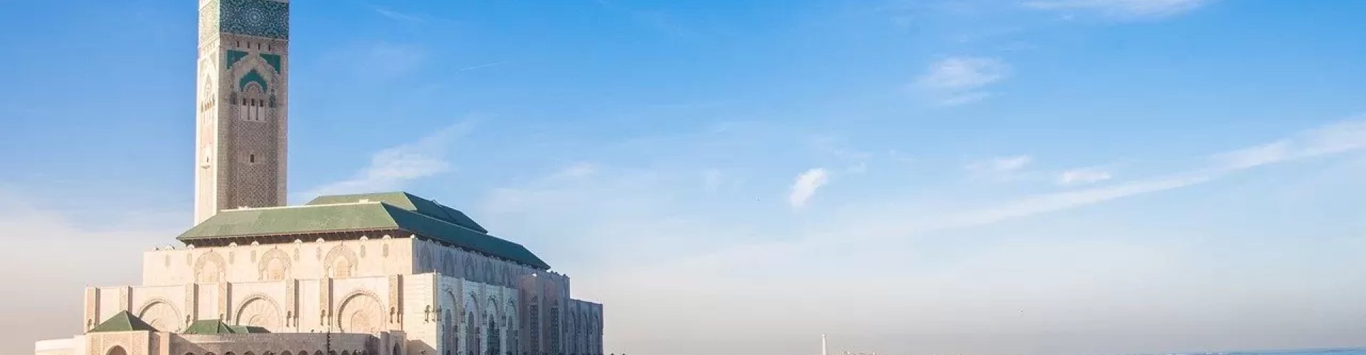 Night tram on cobblestones in Casablanca