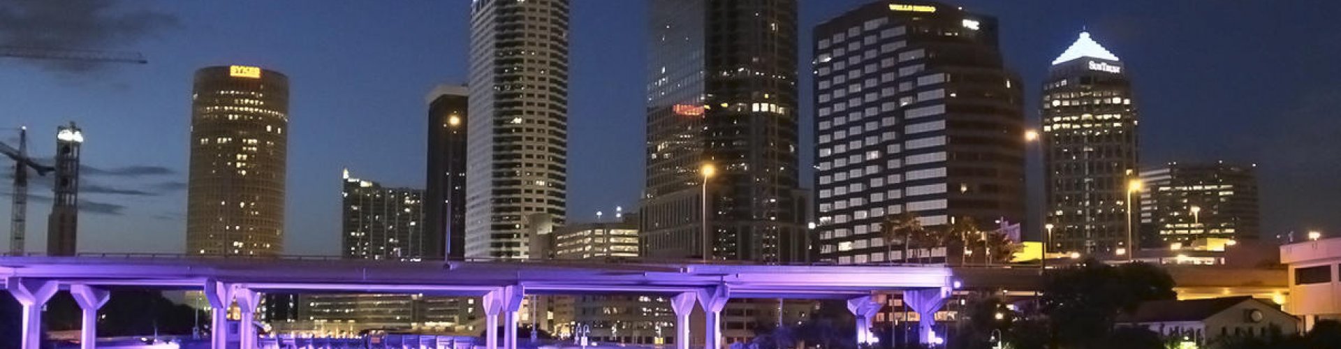 Tampa tram arriving at a bustling station