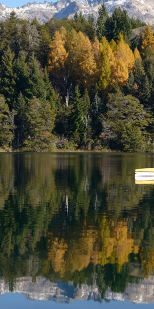 Quiet Bariloche tram at dusk