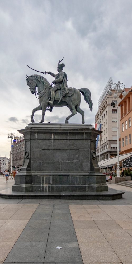 Zagreb tram interior during off-peak