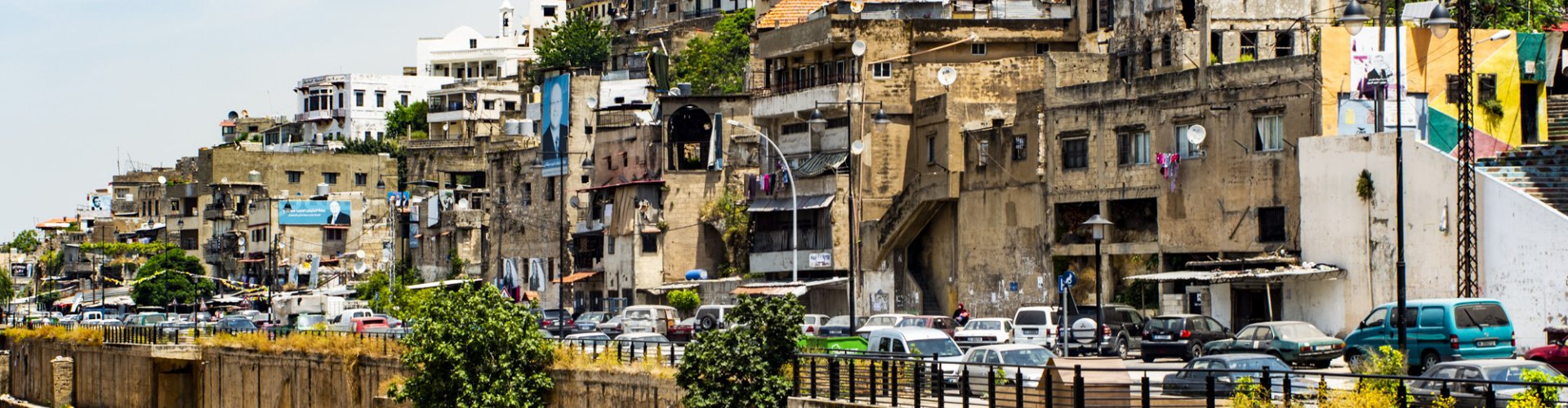 Night tram on cobblestone street in Tripoli, LB
