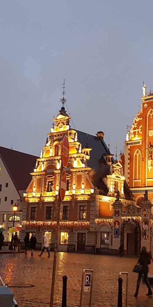 Night tram in Rīga