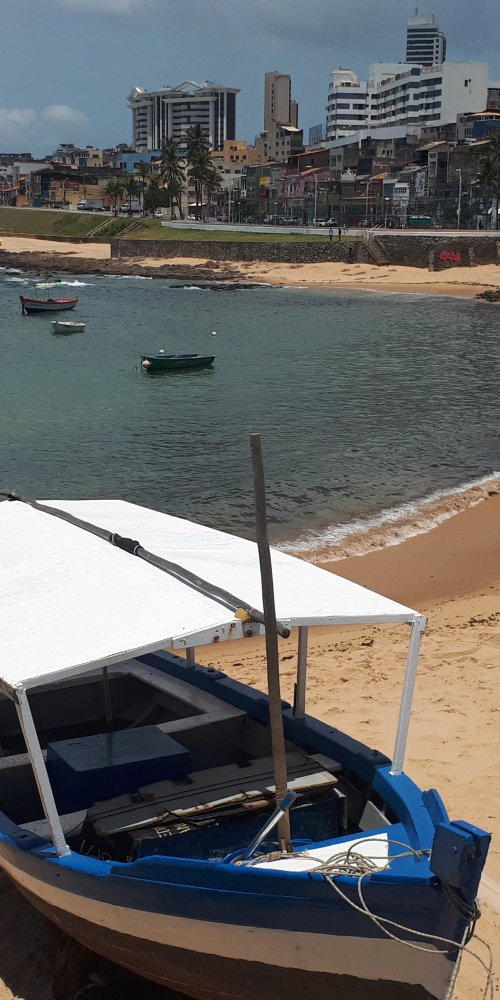 Serene tram at twilight, Rio Vermelho, BR
