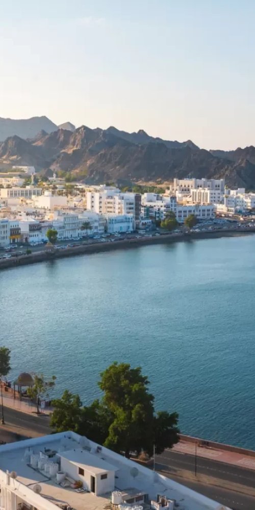 Muscat Tram running through old town