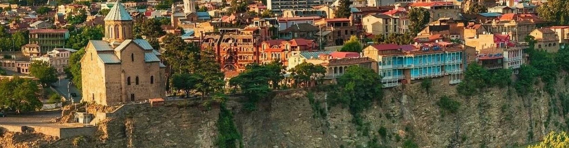 Night tram on Tbilisi cobblestones