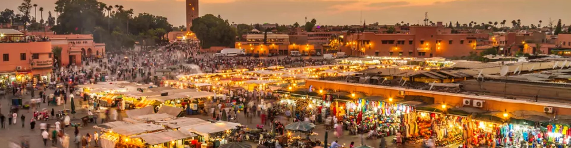 Marrakech Tram Station, bustling with commuters
