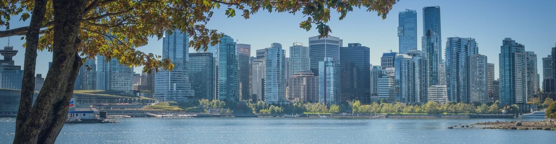 SkyTrain passing through downtown Vancouver