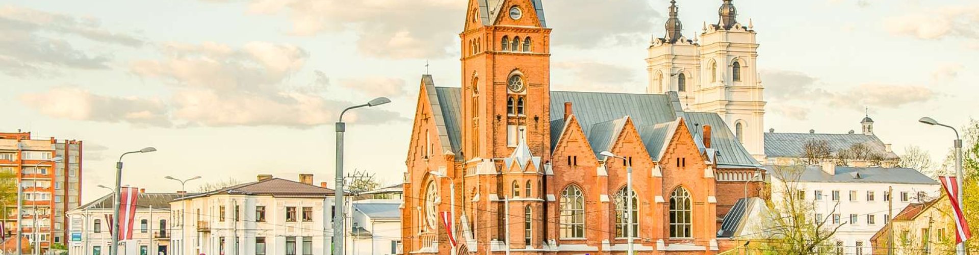 Tram in Daugavpils city centre