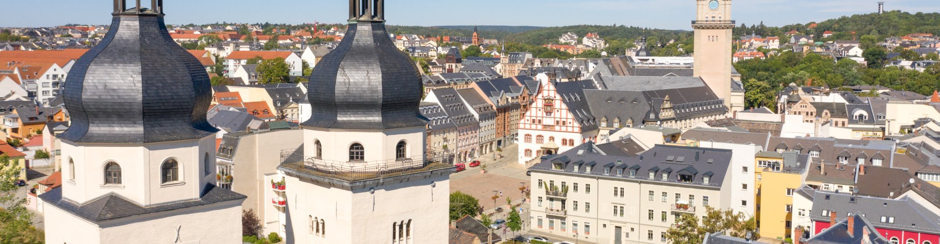 Tram in Plauen city centre
