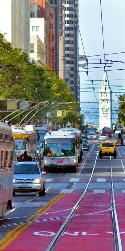 San Francisco late evening tram