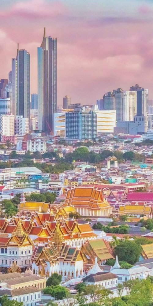 Bustling Bangkok metro station during rush hour