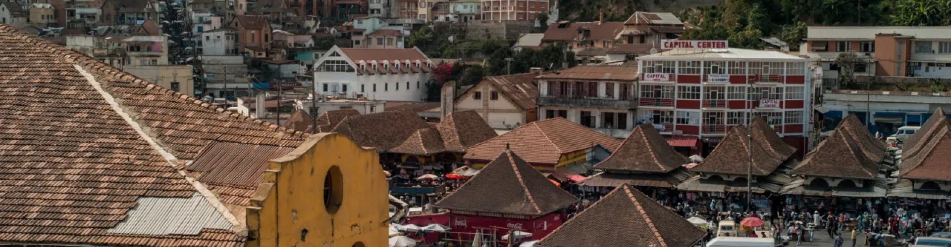 Tram approaching Antananarivo station