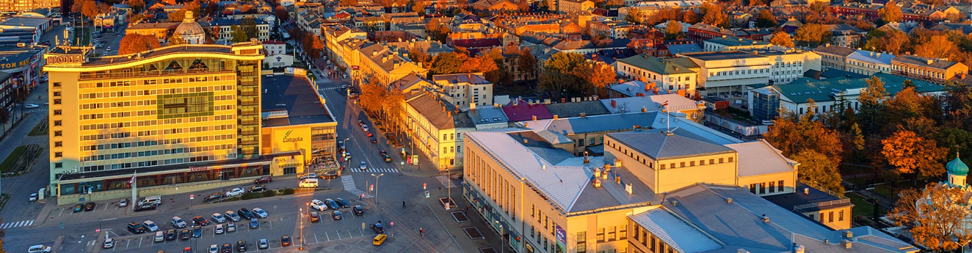 Night tram on cobblestones in Daugavpils