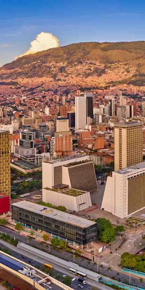 View from inside a Metrocable cabin