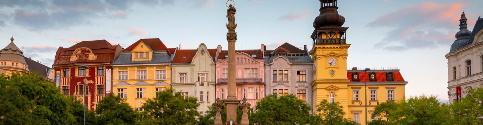 Ostrava tram and city street