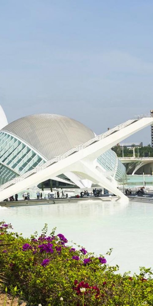 Valencia tram in evening light