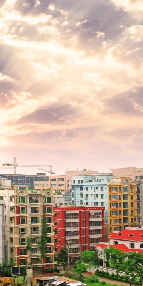 Commuters during peak hour in Dhaka