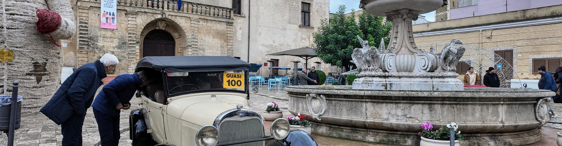 Latiano city tram in motion