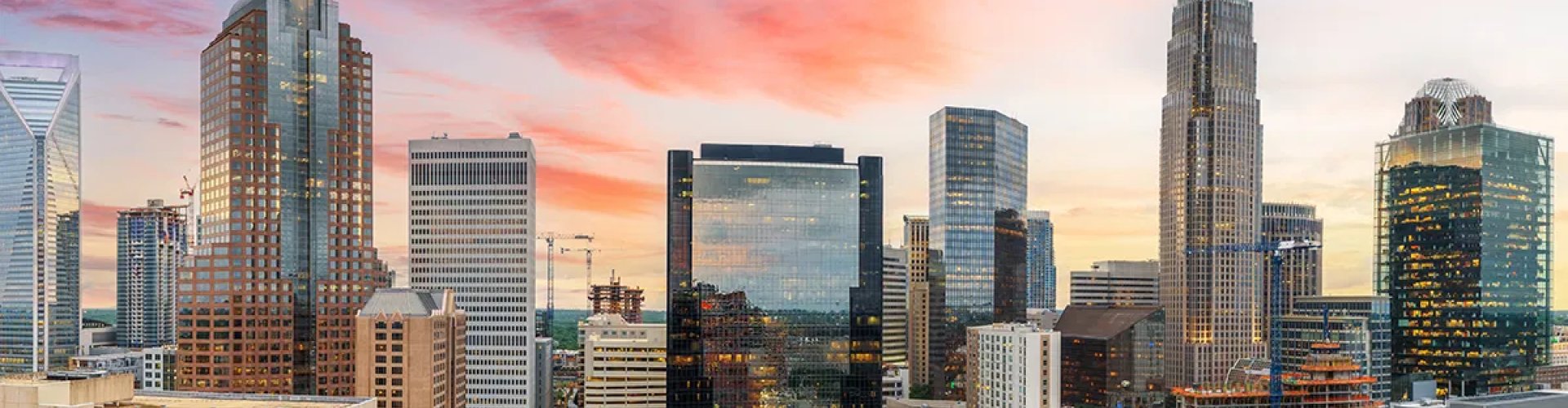 Night tram in Charlotte on cobblestone street