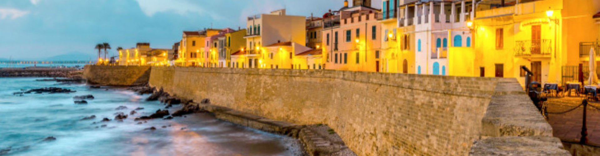 Alghero tram and bus stop in the city centre