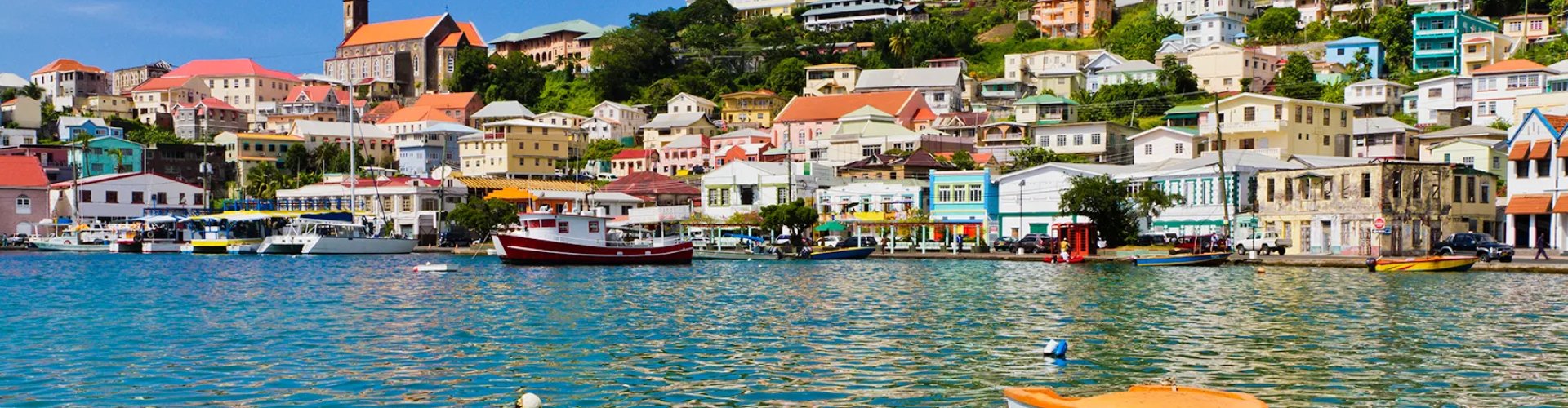 A busy tram station in Grenada, GD