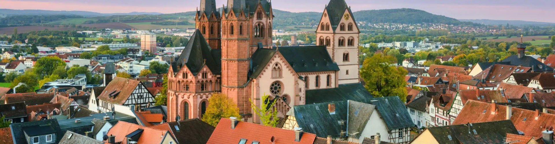 Gelnhausen tram and station scene