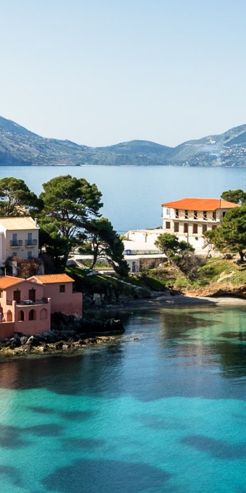 Kefalonia tram route in off-peak hours